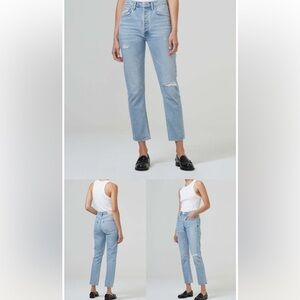 Citizens of Humanity Jolene High Rise Straight in Blue Jay Size 27